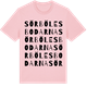 Pink Cotton t-shirt med Sörbölesbodarna ordlek t-shirt