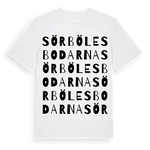Sörbölesbodarna ordlek t-shirt – ekologisk bomull t-shirt från Pinshirt