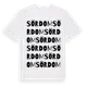 White t-shirt med Sördom ordlek t-shirt