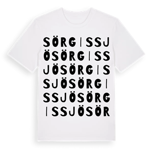 Sörgissjö ordlek t-shirt – ekologisk bomull t-shirt från Pinshirt