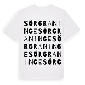 Sörgraninge ordlek t-shirt – ekologisk bomull t-shirt från Pinshirt