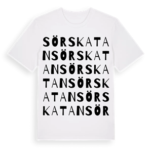 Sörskatan ordlek t-shirt – ekologisk bomull t-shirt från Pinshirt