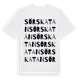 White t-shirt med Sörskatan ordlek t-shirt