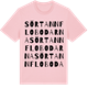 Pink Cotton t-shirt med Sörtannflobodarna ordlek t-shirt