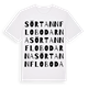 White t-shirt med Sörtannflobodarna ordlek t-shirt