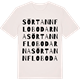 Vintage White t-shirt med Sörtannflobodarna ordlek t-shirt