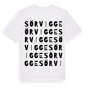 Sörvigge ordlek t-shirt – ekologisk bomull t-shirt från Pinshirt