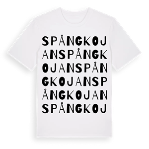 Spångkojan ordlek t-shirt – ekologisk bomull t-shirt från Pinshirt