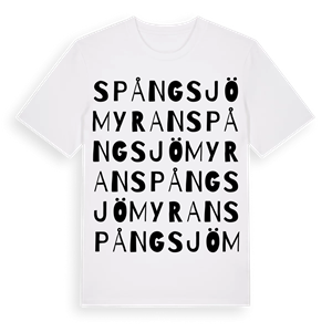 Spångsjömyran ordlek t-shirt – ekologisk bomull t-shirt från Pinshirt