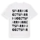 White t-shirt med Sparrhugget ordlek t-shirt