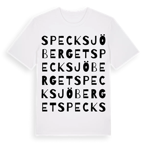 Specksjöberget ordlek t-shirt – ekologisk bomull t-shirt från Pinshirt