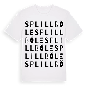 Splillböle ordlek t-shirt – ekologisk bomull t-shirt från Pinshirt