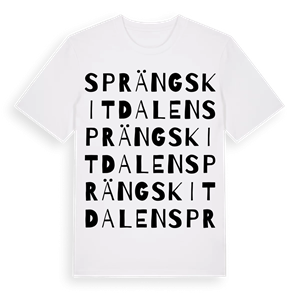 Sprängskitdalen ordlek t-shirt – ekologisk bomull t-shirt från Pinshirt