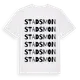 White t-shirt med Stadsmon ordlek t-shirt