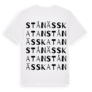 Stånässkatan ordlek t-shirt – ekologisk bomull t-shirt från Pinshirt