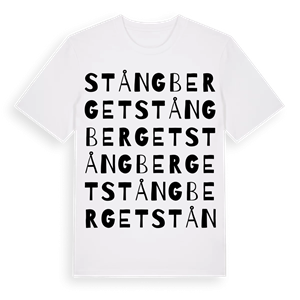 Stångberget ordlek t-shirt – ekologisk bomull t-shirt från Pinshirt