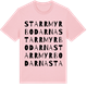 Pink Cotton t-shirt med Starrmyrbodarna ordlek t-shirt