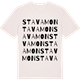 Vintage White t-shirt med Stavamon ordlek t-shirt