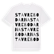 White t-shirt med Stavrebodarna ordlek t-shirt