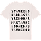 Vintage White t-shirt med Stavrebodarna ordlek t-shirt