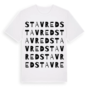 Stavred ordlek t-shirt – ekologisk bomull t-shirt från Pinshirt