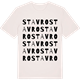 Vintage White t-shirt med Stavro ordlek t-shirt