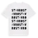 White t-shirt med Stavro ordlek t-shirt