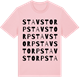 Pink Cotton t-shirt med Stavstorp ordlek t-shirt
