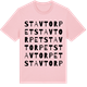 Pink Cotton t-shirt med Stavtorpet ordlek t-shirt