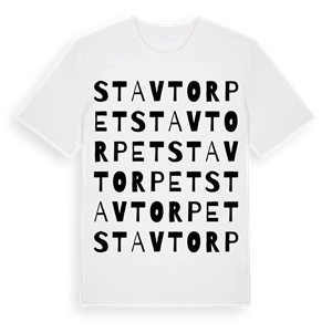 Stavtorpet ordlek t-shirt – ekologisk bomull t-shirt från Pinshirt