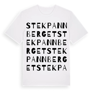 Stekpannberget ordlek t-shirt – ekologisk bomull t-shirt från Pinshirt