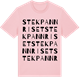 Pink Cotton t-shirt med Stekpannriset ordlek t-shirt