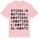 Pink Cotton t-shirt med Stensland ordlek t-shirt