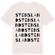 Vintage White t-shirt med Stensland ordlek t-shirt
