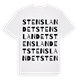 White t-shirt med Stenslandet ordlek t-shirt