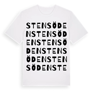 Stensöden ordlek t-shirt – ekologisk bomull t-shirt från Pinshirt