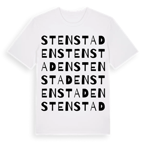 Stenstaden ordlek t-shirt – ekologisk bomull t-shirt från Pinshirt