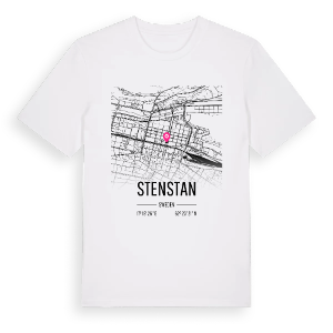 Stenstan karta t-shirt – ekologisk bomull t-shirt från Pinshirt
