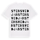 White t-shirt med Stensvedjan ordlek t-shirt