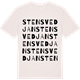 Vintage White t-shirt med Stensvedjan ordlek t-shirt