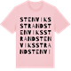 Pink Cotton t-shirt med Stenviksstrand ordlek t-shirt