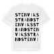 White t-shirt med Stenviksstrand ordlek t-shirt