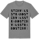 Mid Heather Gray t-shirt med Stenviksstrand ordlek t-shirt