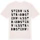 Vintage White t-shirt med Stenviksstrand ordlek t-shirt