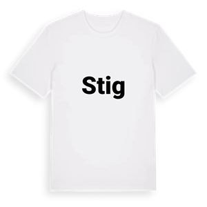 Stig fetstil t-shirt – ekologisk bomull t-shirt från Pinshirt