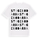 White t-shirt med Stigebodarna ordlek t-shirt