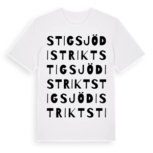 Stigsjö distrikt ordlek t-shirt – ekologisk bomull t-shirt från Pinshirt