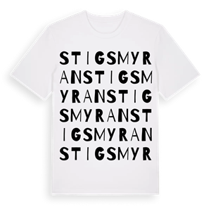 Stigsmyran ordlek t-shirt – ekologisk bomull t-shirt från Pinshirt