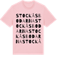 Pink Cotton t-shirt med Stockåsbodarna ordlek t-shirt