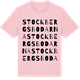 Pink Cotton t-shirt med Stockbergsbodarna ordlek t-shirt